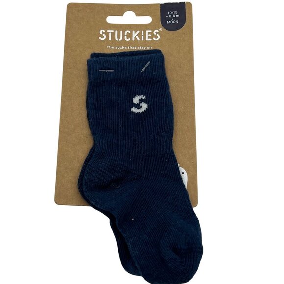 Baby Stay On Cotton Blend Socks By Stuckies 0-6M NWT Choose Color! - Picture 7 of 9